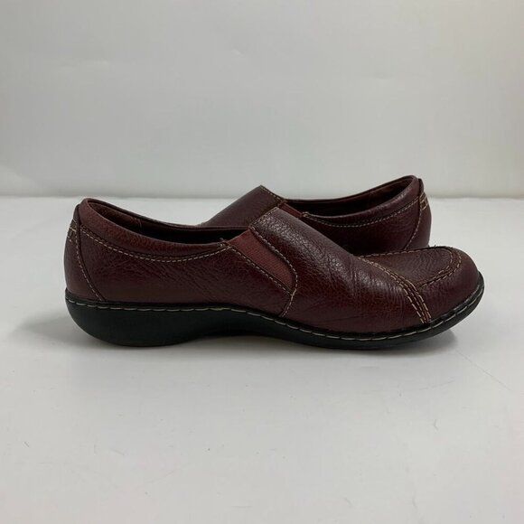 Clarks Women's Hope Roxanne Leather Button Close Comfort Loafer Size 9.5 - Picture 4 of 15